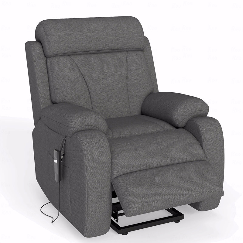  Power Lift Recliner Chair with Remote Control & Side Pocket - Dark Gray, Dark Gray