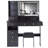 41" Large Size Left Drawer Desktop Vanity Table+Cushioned Stool Dresser Set, 2 AC+2 USB Power Station, Hair Dryer Stand, Extra Large Touch Control LED Mirror, 3-Color Switch, EPA, GCC, UL Certificate-878710722