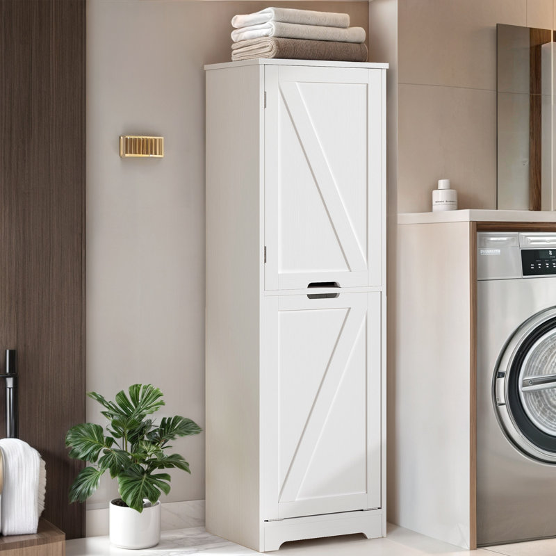 Armoire à linge autoportante Berwaldt, Blanc