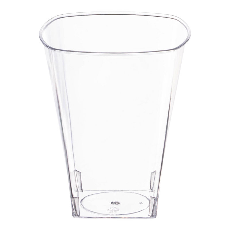 8 oz Gobelets en plastique transparents carrés