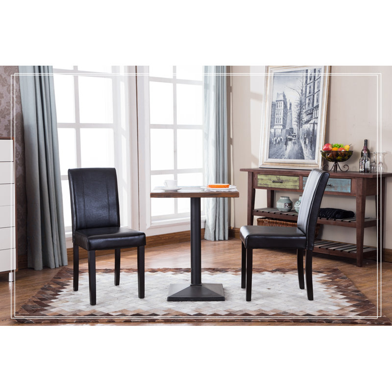 Chaise Parson Style Style, Similicuir noir