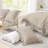 Andency Oversized King Comforter Set 120x98, 3 Pieces Ruffle Shabby Chic Famhouse Bedding Set, All Season Lightweight Fluffy Bed Set for Girls Women, Wheat-124610455-124610460