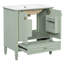 Meuble-lavabo de 30 po avec lavabo, meuble-lavabo autoportant avec 1 tiroir et 2 portes à fermeture en douceur avec rangement pour porte, structure et pieds en bois massif, un paquet