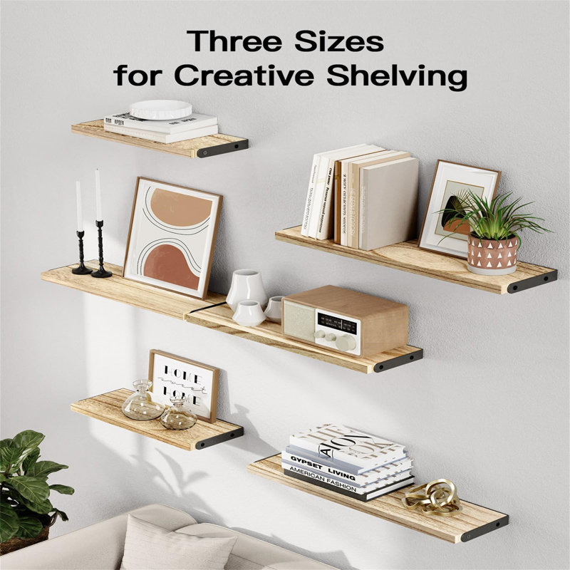 Anabal Floating Shelf, Brown/White/Pink