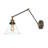 Annariitta 1-Light Industrial Wall Lamp with Antique Brass Finish for Bedroom Reading