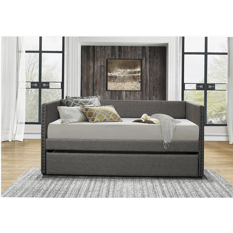 Méridienne grise rembourrée 1pc, Gris