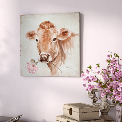 " Cow With Rose "