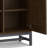 36"W Solid Hardwood 2-Shelf Modern Industrial Entryway Storage Cabinet with 2 Open Cubbies