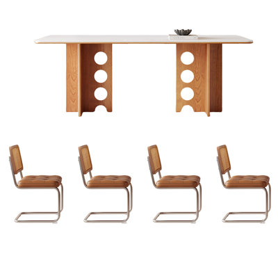 French cream style Rectangular dining table set