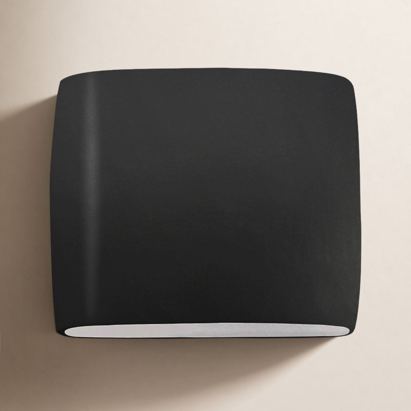 Plafonnier encastré d'extérieur Logan H 9,75 po, DIRIGÉ, Noir brillant, H 9,75 po x l 12 po x P 4 po