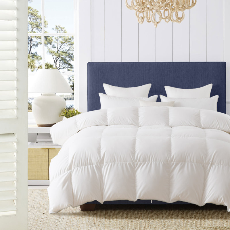 Cotton Box Stitch Comforter, Twin Comforter, White