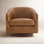 Bennett Genuine Leather Swivel Barrel Chair