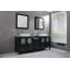 Ensemble de meuble-lavabo double 74 "avec miroir Ciel