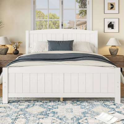 Solid Wood Platform Bed with Clean Lines and Versatile for Modern Bedrooms