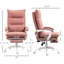 Fauteuil de bureau de massage Executive avec 6 points de vibration, fauteuil de bureau d'ordinateur en microfibre, fauteuil inclinable chauffant avec repose-pieds, accoudoir, double rembourrage