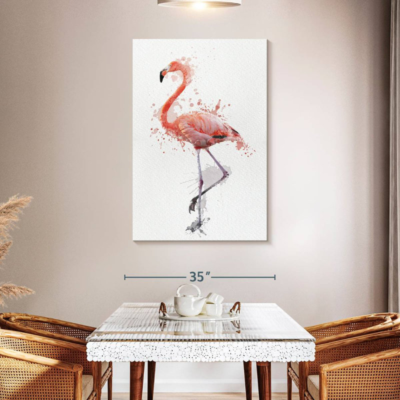 Flamant rose Brampt, H 48 po x l 32 po