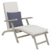 Gray Frame/Beige Cushion with Throw Pillow