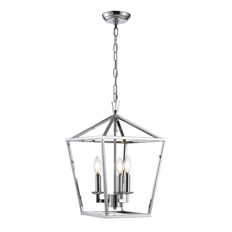 Alexian 4 - Light Silver Lantern Pendant, 12.5'' H x 12.59'' W x 12.59'' D