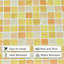  10 In. X 10 In. Peel And Stick Mosaic Backsplash Tile, Vinyl Wall Tile In Light Yellow Colour, Decor Wall Tile