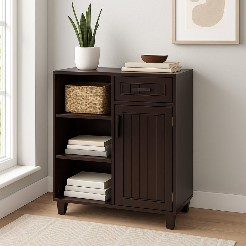 Armoire de rangement autoportant avec tiroir et tablettes réglables Tellisford Accent