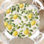 Outdoor Round Tablecloth with Elastic Band 60In-150cm Elastic Garden Tablecloth with Lemon Pattern Fits 54"-58" Wide Tables