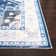Arizona Bohemian Machine Washable Non-Slip Area Rug in Navy & Ivory