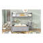 Lit simple superposé au dessus d'un lit double avec bureau, gris