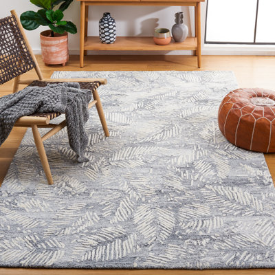 Tapis floral gris / ivoire Willowbrook
