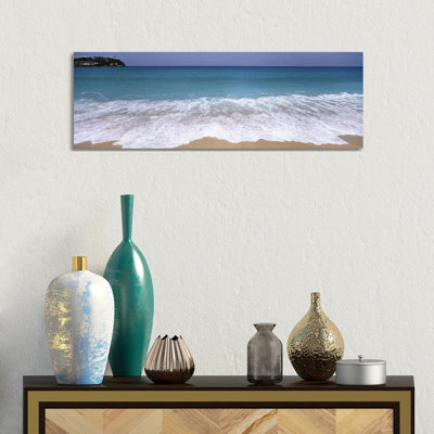 Bubbling Surf On A Beach, Antigua And Barbuda by Panoramic Images - Panoramic Gallery-Wrapped Canvas Giclée on Canvas