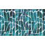 Murale abstraite Peel & Stick Laithen - motif géométrique bleu-106503740