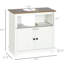 Armoire de rangement sous l'évier, blanc, double porte, évier blanc peu encombrant,