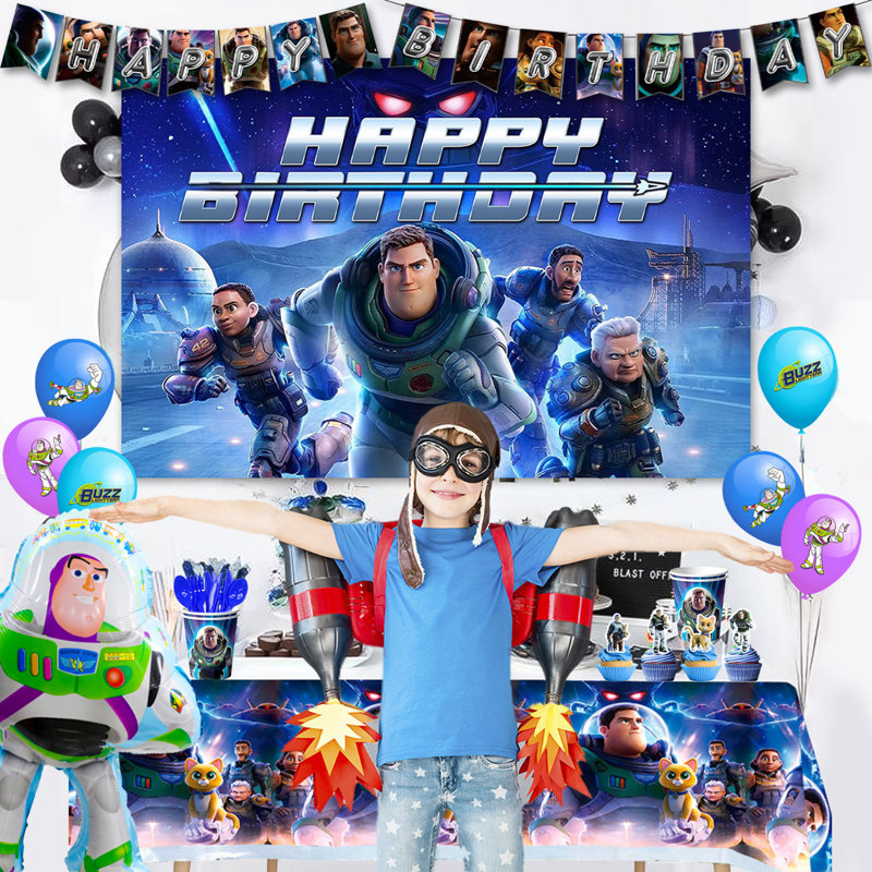 133 Pcs Buzz Lightyear Birthday Decorations