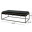 Banc rembourré noir Modern