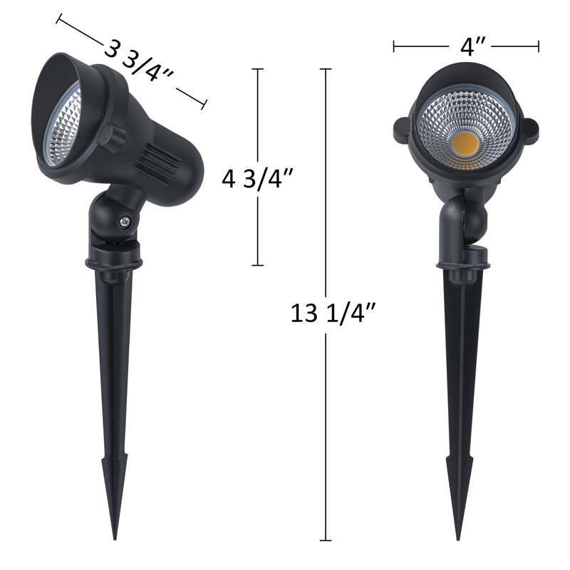 Outdoor Led Landscape Spotlight With Ground Stakes For Garden Pathway And Courtyard
