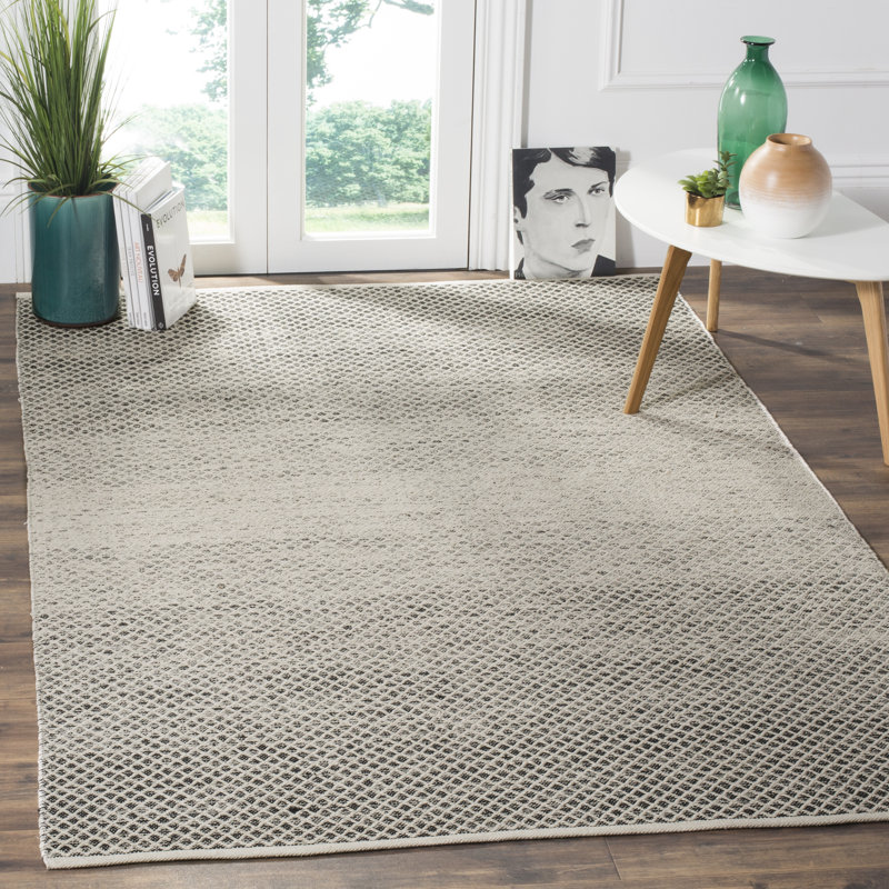 Tapis géométrique en coton tissé à la main Figuig, Rond 8 pi