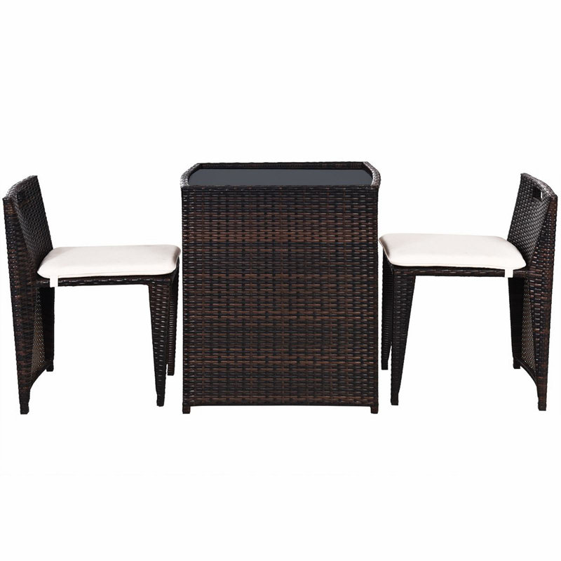 2 - Person Patio Dining Set with Rectangular Table