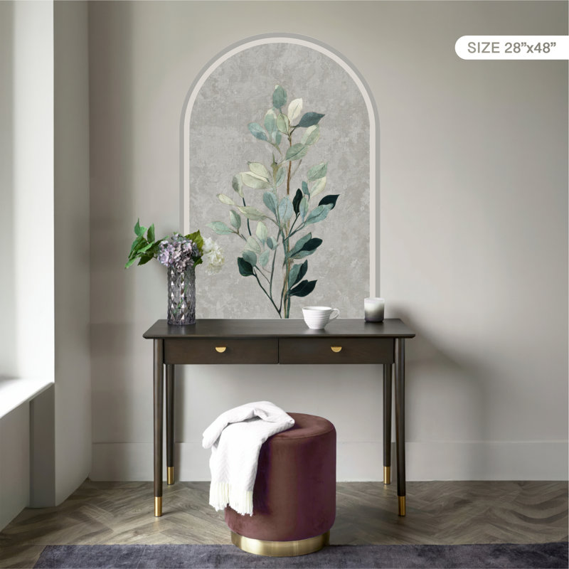 Adhésif décoratif arche botanique - Papier peint adhésif amovible, H 48 po x l 28 po