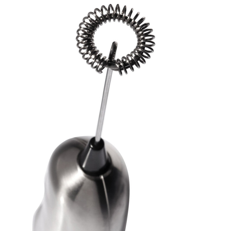 Deluxe Milk Frother and 12 oz Frothing Pitcher in Stainless Steel, with Extra Whisk Attachment