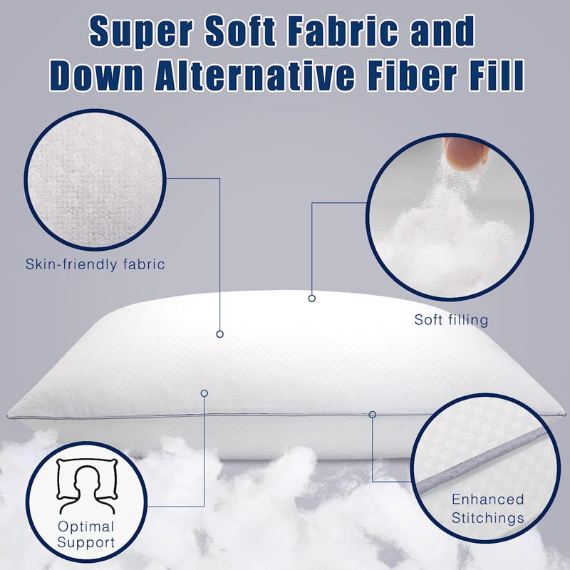 Bothwell Polyester Soft-Medium Pillow, 19"H x 34"W