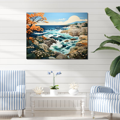 Paysage de plage sauvage III sur toile