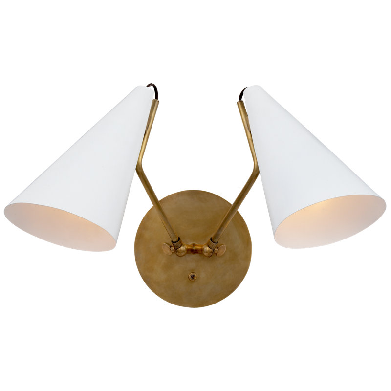 AERIN Clemente Double Sconce, Matte White