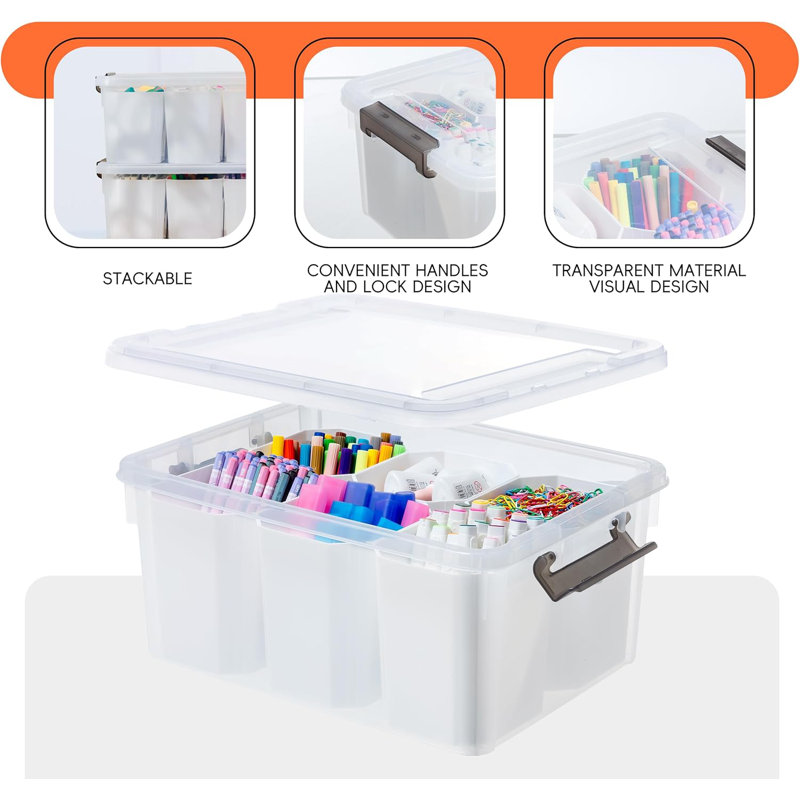 17-quart Plastic Storage Box With Lid