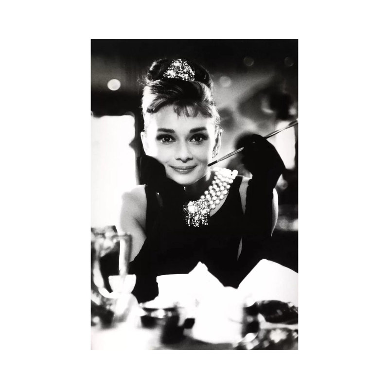 A Smiling Audrey Hepburn by Radio Days - Wrapped Canvas Print, 66.04 cm H x 45.72 cm W x 1.91 cm D