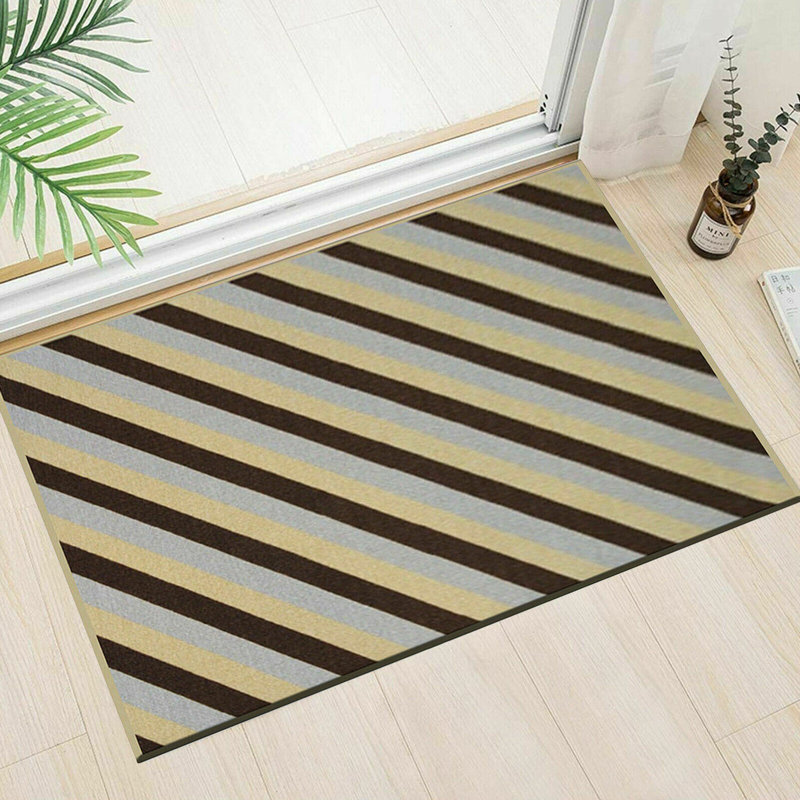 Jadynne Geometric Indoor / Outdoor Area Rug, Rectangle 50 x 80cm, Beige/Brown