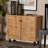 Jovia 2-Door Wooden Shoe Cabinet in Oak Brown Finish, 25.98'' H X 29.57'' W X 12.6'' D