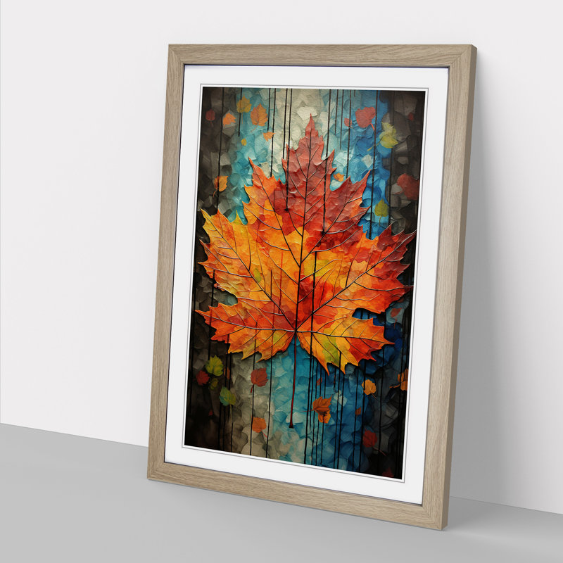 Leaf Modern No.2 - Framed Print, Oak, 64cm H x 46cm W x 2cm D