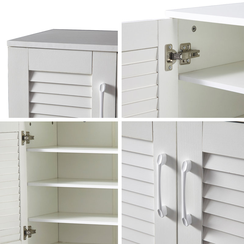 Multi Functional Shoe Storage Cabinet With Bench, White