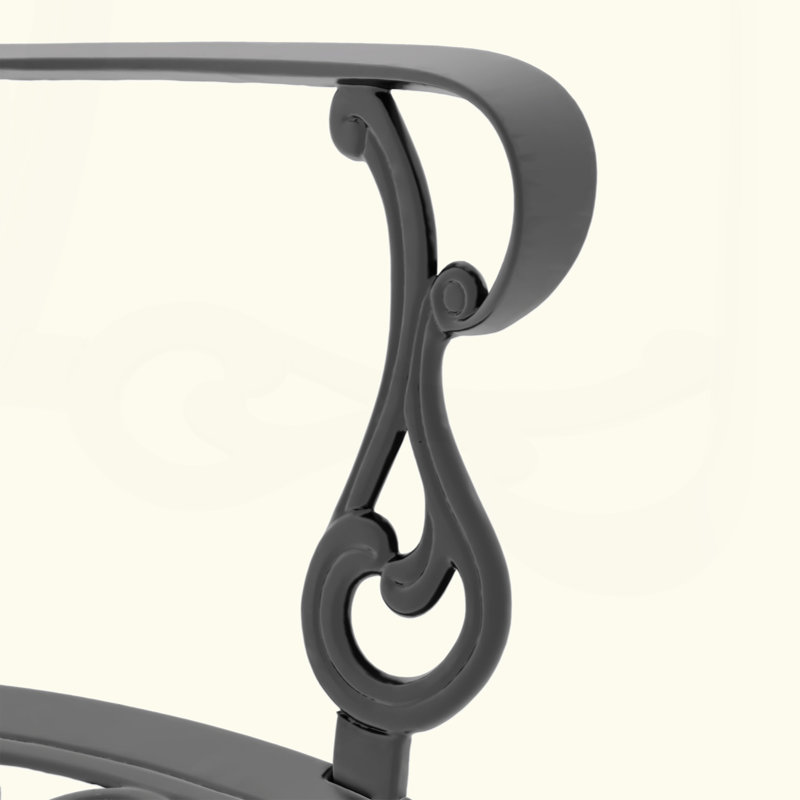 Chaise de patio en fonte d'aluminium 6 pièces avec structure et coussins, 6