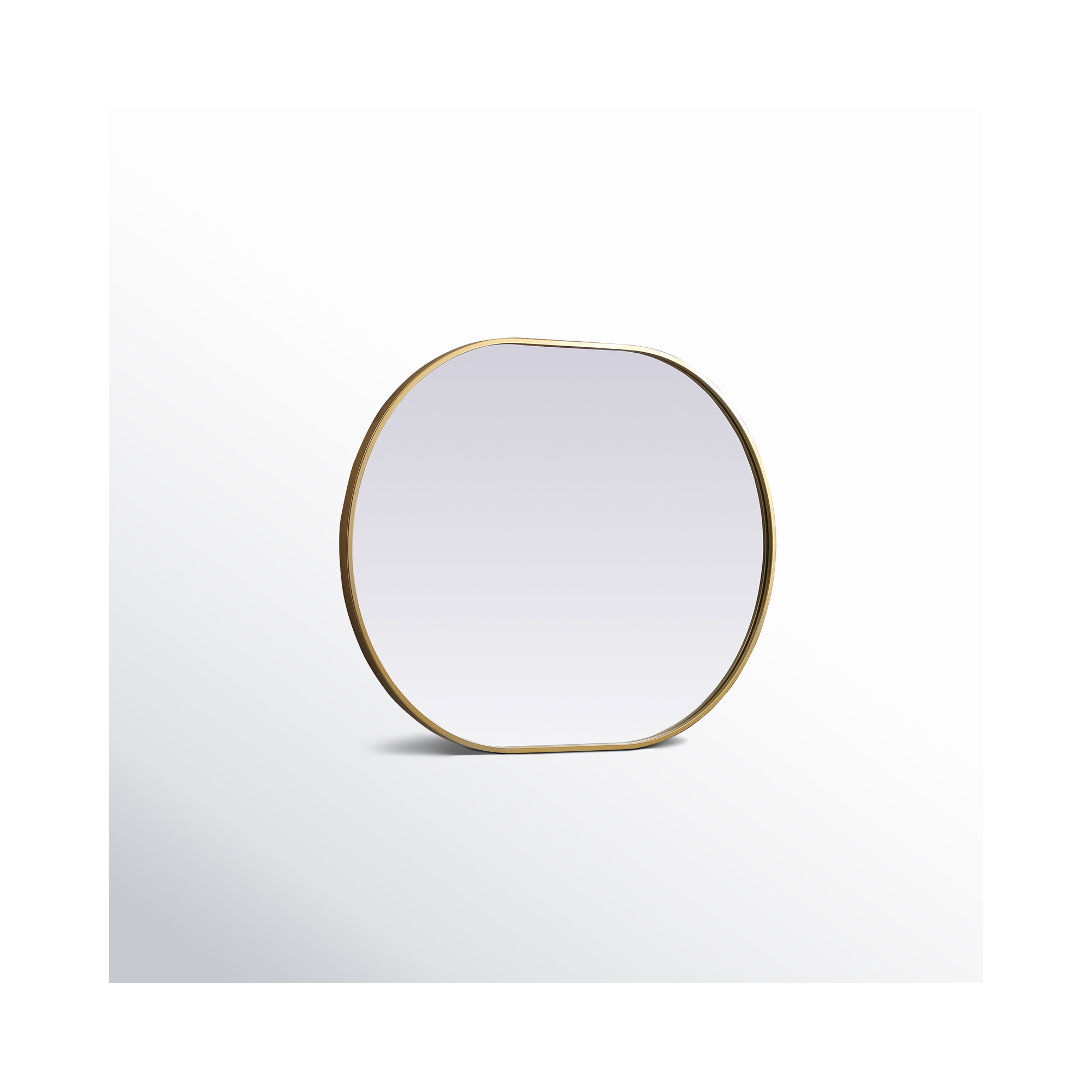 Sabine Metal Pill Wall Mirror, 36" x 27", Brass