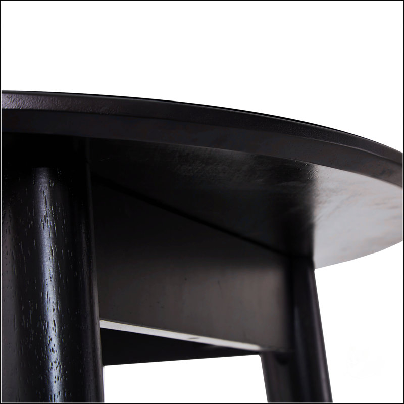 Table ronde en noyer, Noir